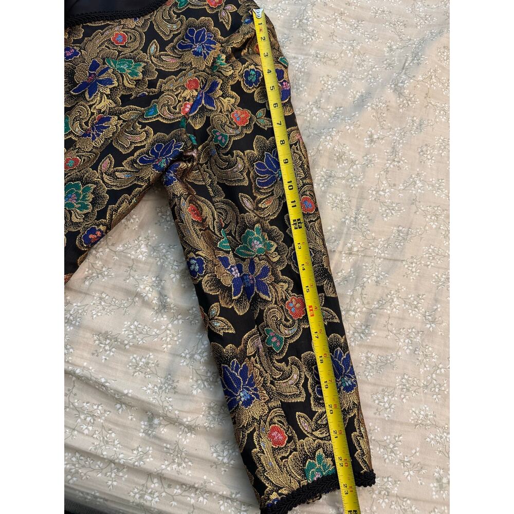 Talbots Kathryn Conover Metallic Gold Brocade Floral Evening Jacket Blazer 14 - Picture 6 of 7